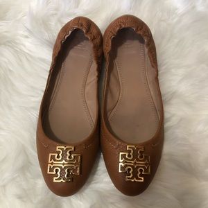 Brown Tory Burch Flats